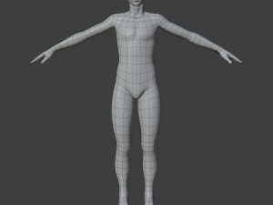 Stylized humanoid base mesh - male 3D 모델