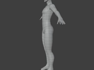 Stylized humanoid base mesh - male 3D Model