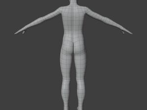 Stylized humanoid base mesh - male 3D 모델