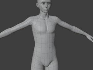 Stylized humanoid base mesh - male 3D 모델