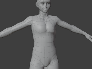 Stylized humanoid base mesh - male 3D 모델