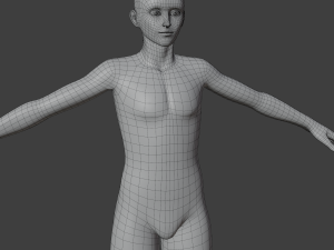 Stylized humanoid base mesh - male 3D 모델