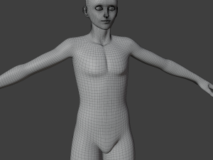 Stylized humanoid base mesh - male 3D 모델