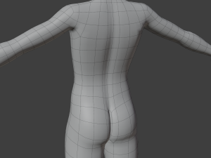 Stylized humanoid base mesh - male 3D 모델