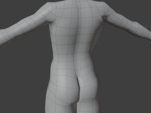 Stylized humanoid base mesh - male 3D 모델