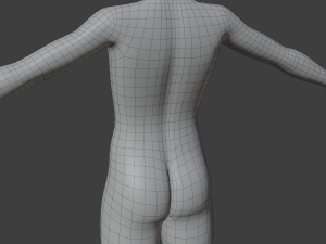 Stylized humanoid base mesh - male 3D 모델