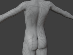 Stylized humanoid base mesh - male 3D 모델