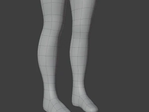 Stylized humanoid base mesh - male 3D Model