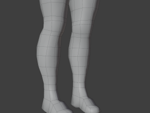 Stylized humanoid base mesh - male 3D 모델