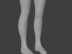 Stylized humanoid base mesh - male 3D Model