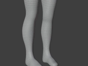 Stylized humanoid base mesh - male 3D Model