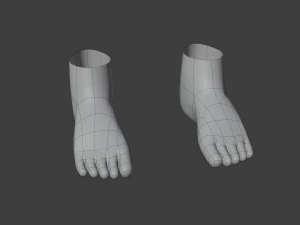 Stylized humanoid base mesh - male 3D Model
