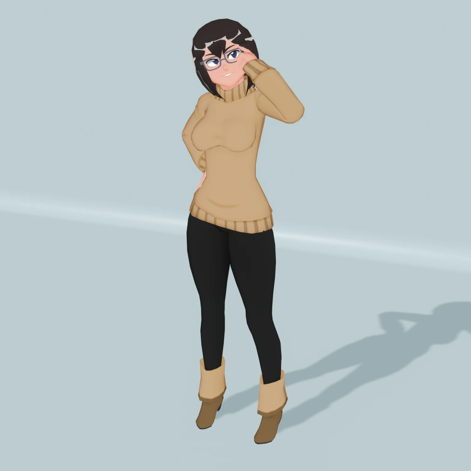 polly - low poly anime character 3D Model .c4d .max .obj .3ds .fbx .stl .blend