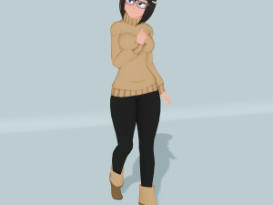 polly - low poly anime character 3D 모델