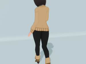 polly - low poly anime character 3D 모델