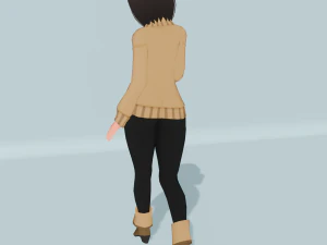 polly - low poly anime character 3D Model