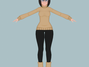 polly - low poly anime character 3D 모델