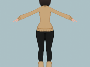 polly - low poly anime character 3D 모델