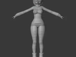 polly - low poly anime character 3D Model