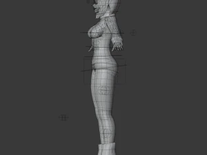 polly - low poly anime character 3D Model