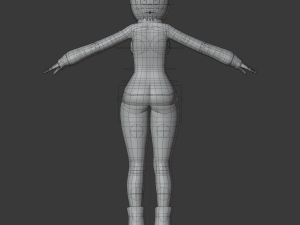 polly - low poly anime character 3D 모델