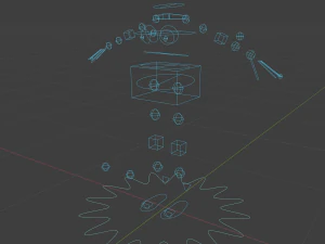 Humanoid character rig for blender 3D Model