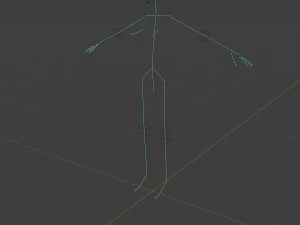 Humanoid character rig for blender 3D Model