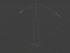 Humanoid character rig for blender 3D Model