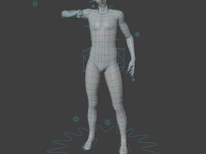 Humanoid character rig for blender 3D Model