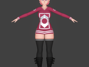 hotaru - 3d anime low-poly character 3D Model