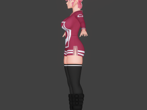 hotaru - 3d anime low-poly character 3D Model