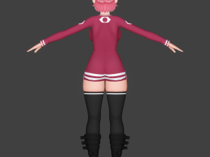 hotaru - 3d anime low-poly character 3D Model