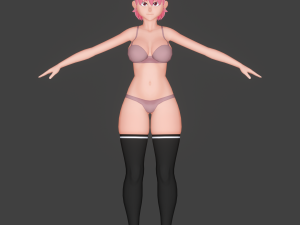 hotaru - 3d anime low-poly character 3D Model