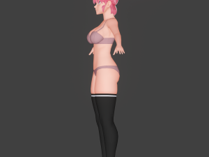 hotaru - 3d anime low-poly character 3D Model
