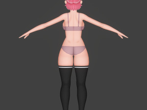 hotaru - 3d anime low-poly character 3D Model