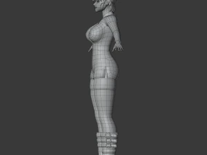 hotaru - personaje de anime 3d de baja poli Modelo 3D