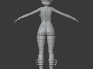 hotaru - 3d anime low-poly character 3D Model