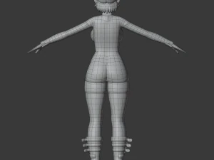 hotaru - personaje de anime 3d de baja poli Modelo 3D