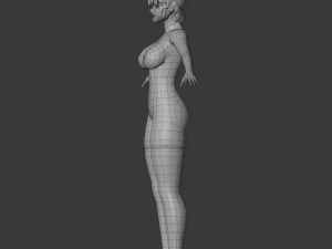 hotaru - personaje de anime 3d de baja poli Modelo 3D