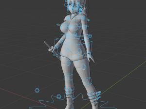 hotaru - 3d anime low-poly character 3D Model