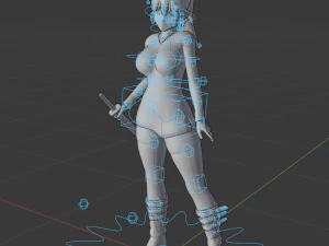 hotaru - personaje de anime 3d de baja poli Modelo 3D