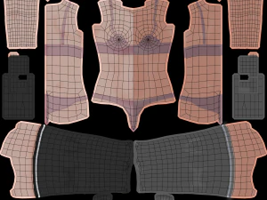 hotaru - personaje de anime 3d de baja poli Modelo 3D