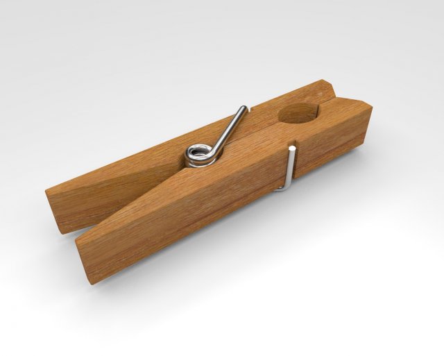 wooden clothespin 3D मॉडल .c4d .max .obj .3ds .fbx .stl .blend 