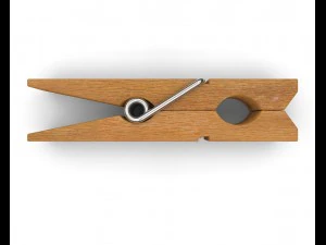 wooden clothespin 3D Model