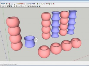 a set of glassware 3D 模型