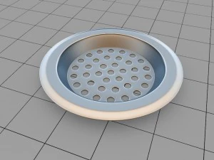 排水孔上的网格 3D 模型
