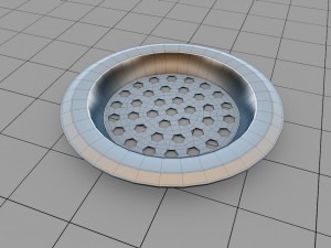 the grid on the drain hole 3D Model