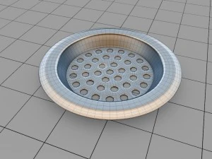 the grid on the drain hole 3D Model