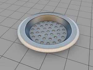 the grid on the drain hole 3D Model