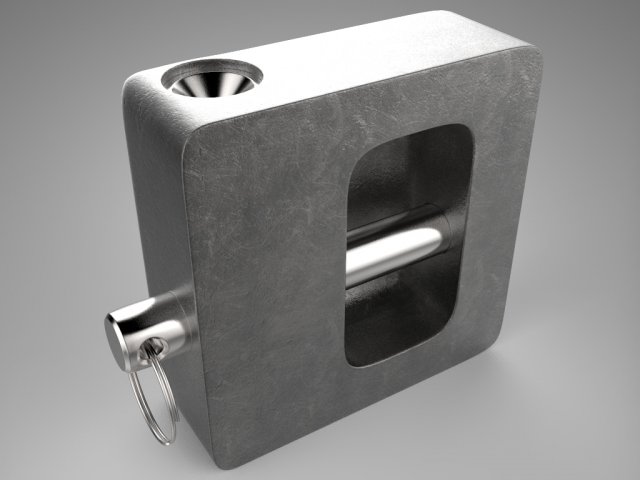 padlock 3D Модель .c4d .max .obj .3ds .fbx .stl .blend 